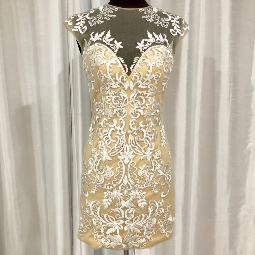 Clarisse Ivory/Nude Cocktail Dress